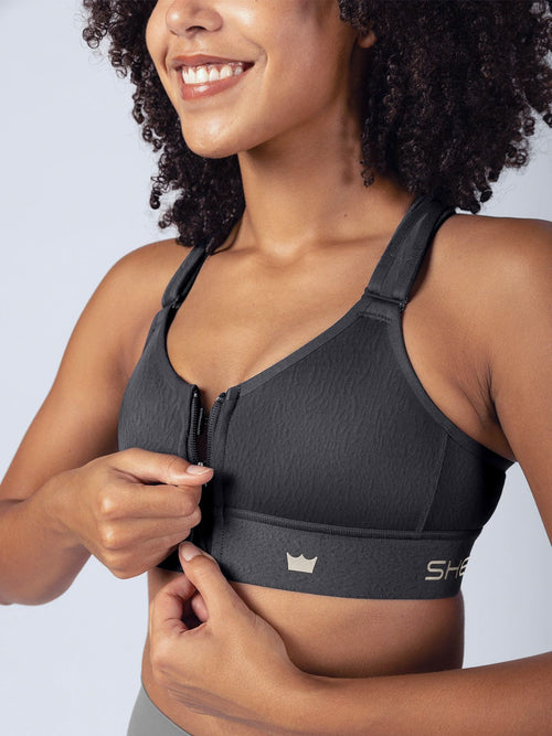 Flex Sports Bra™ - Black Jacquard