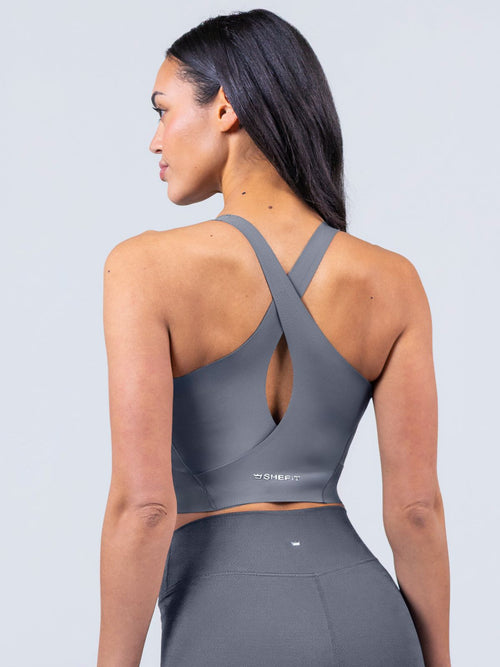 Boss Longline Bra - Steady Grey