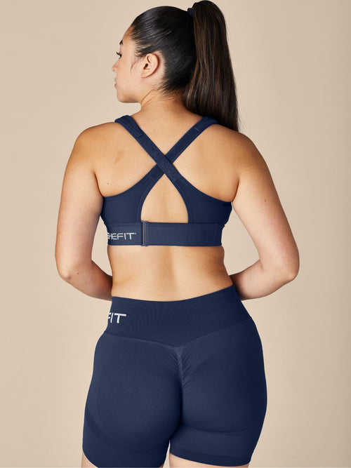 Bold Navy Seamless Shorts