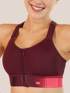 Bold Bordeaux Flex Sports Bra Size Medium
