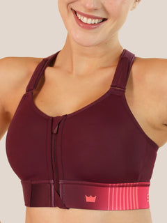 Bold Bordeaux Flex Sports Bra Size Medium