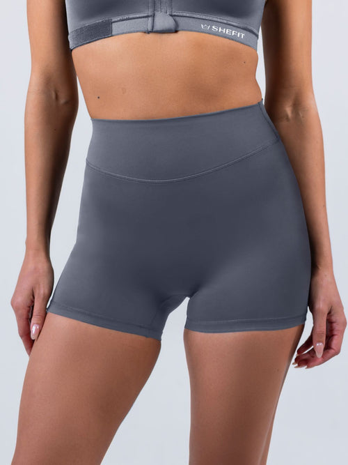 CloudNine™ No Front Seam Short - Steady Grey