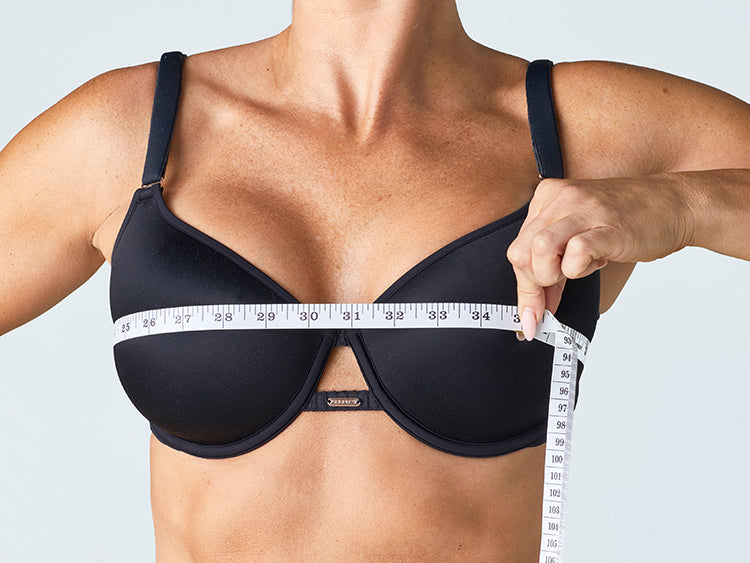 Tape measure showing how to measure the bust
