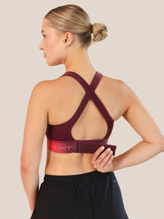 Bold Bordeaux Flex Sports Bra Size Medium