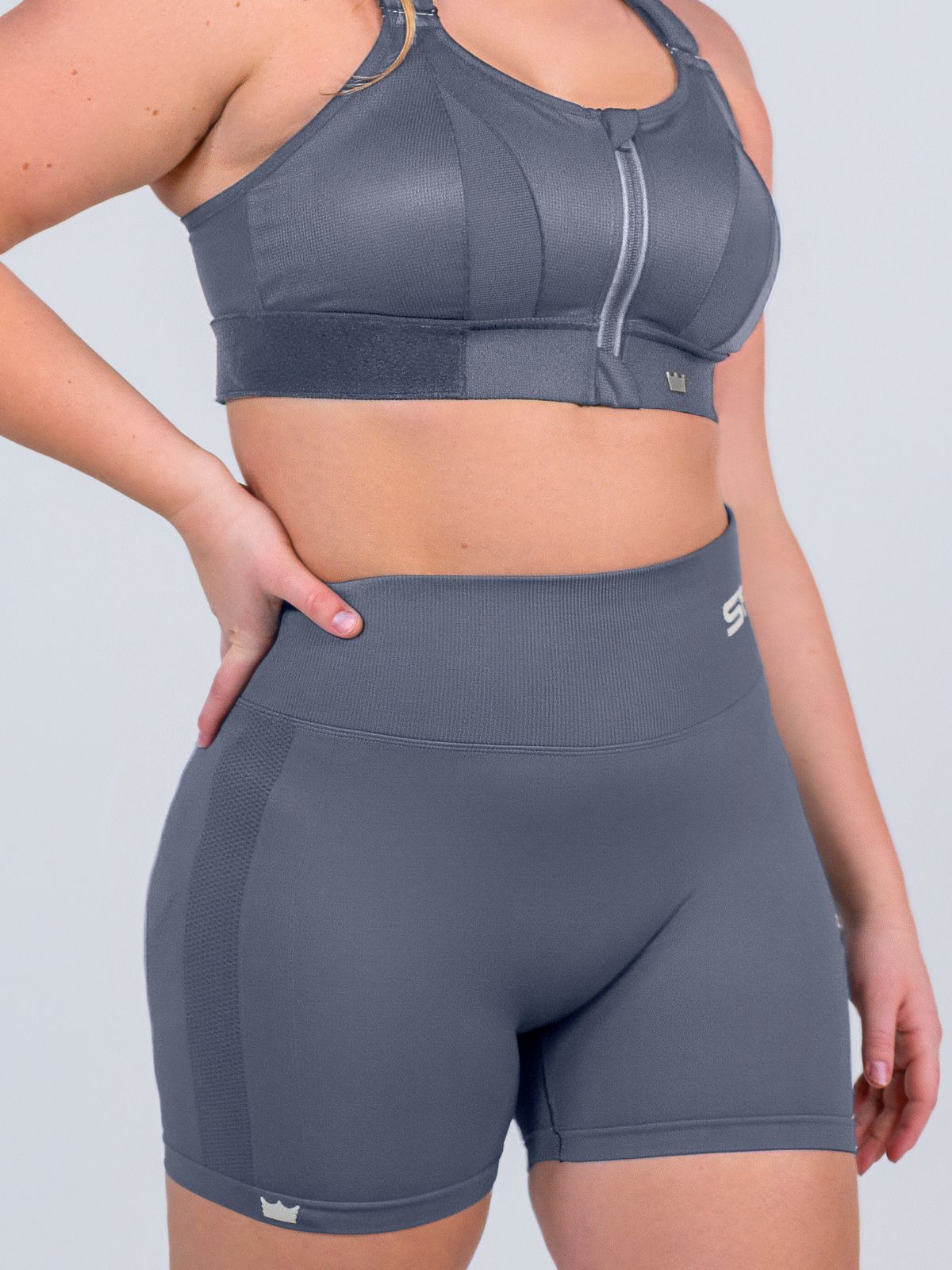 下着・アンダーウェア THE SHISHIKUI Strap Bra / Shorts gray Seamless Shorts - Steady Grey – SHEFIT