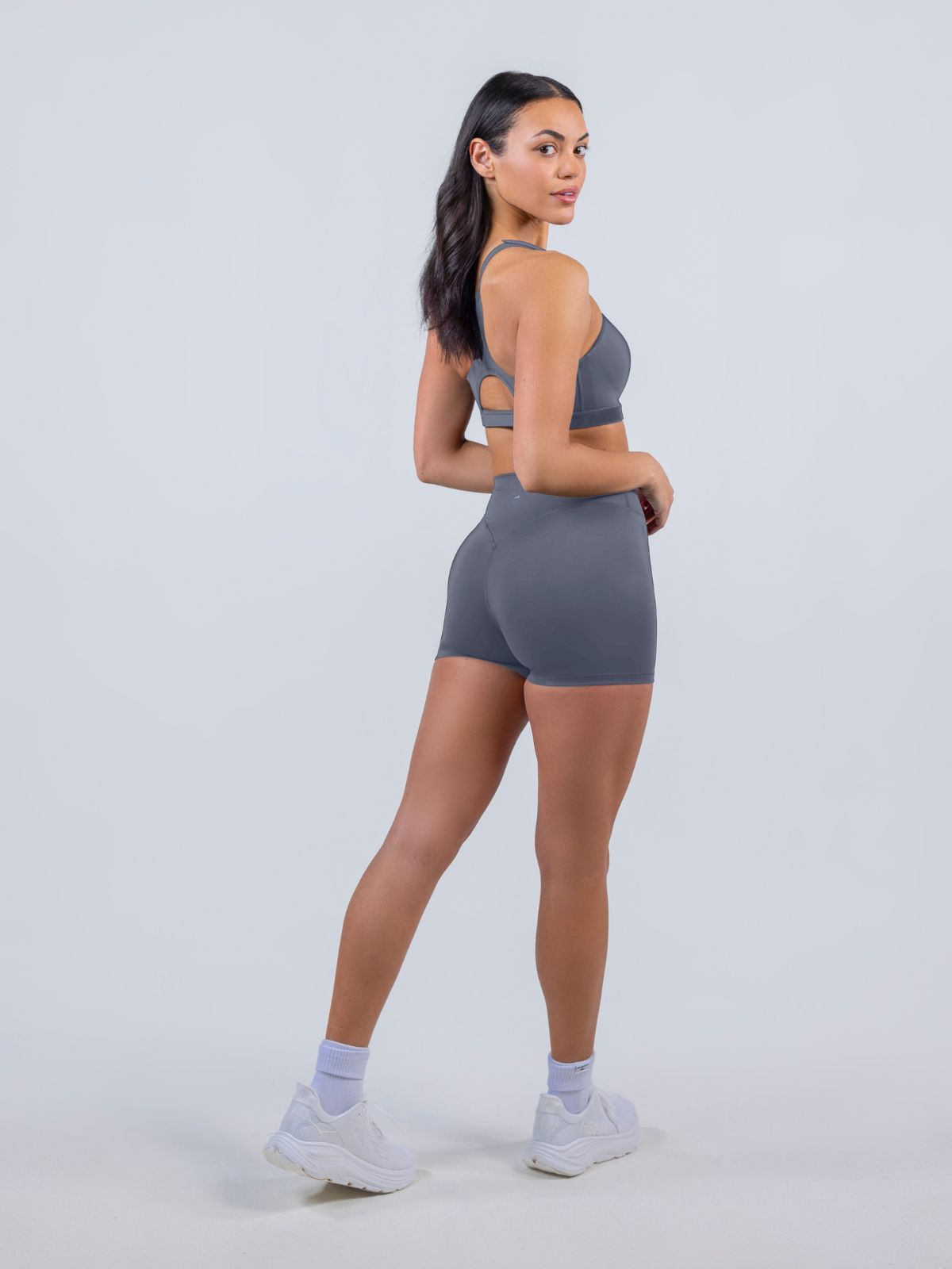 CloudNine™ No Front Seam Short - Steady Grey – SHEFIT
