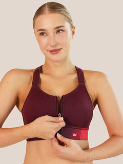 Bold Bordeaux Flex Sports Bra Size Medium