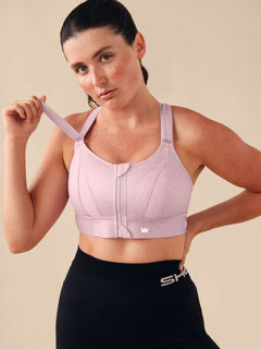 Lilac Rise Tweed Ultimate Sports Bra Size Medium