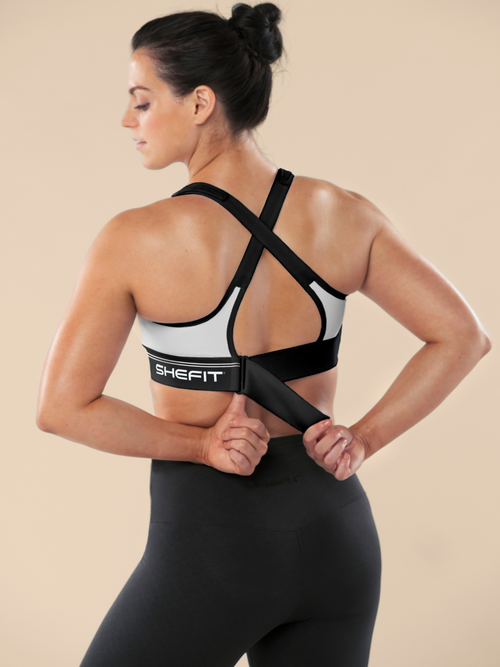 Ultimate Sports Bra - White & Black