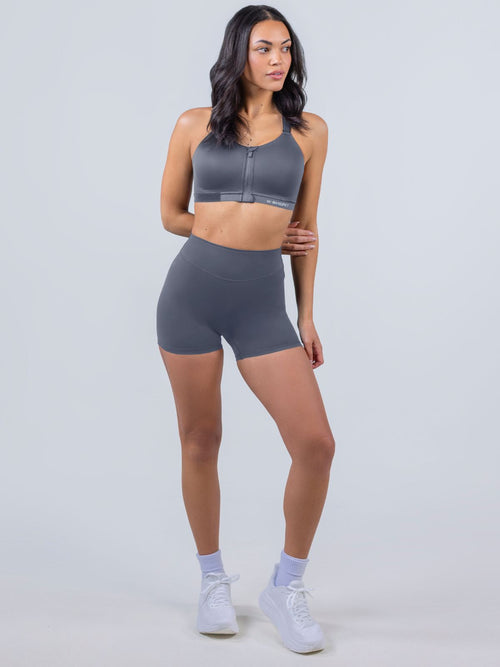 CloudNine™ No Front Seam Short - Steady Grey