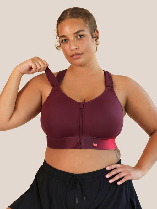 Bold Bordeaux Flex Sports Bra Size 3Luxe
