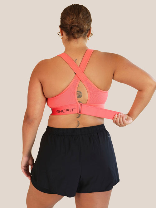 Charged Coral Ultimate Sports Bra Size 3Luxe