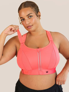 Charged Coral Ultimate Sports Bra Size 3Luxe