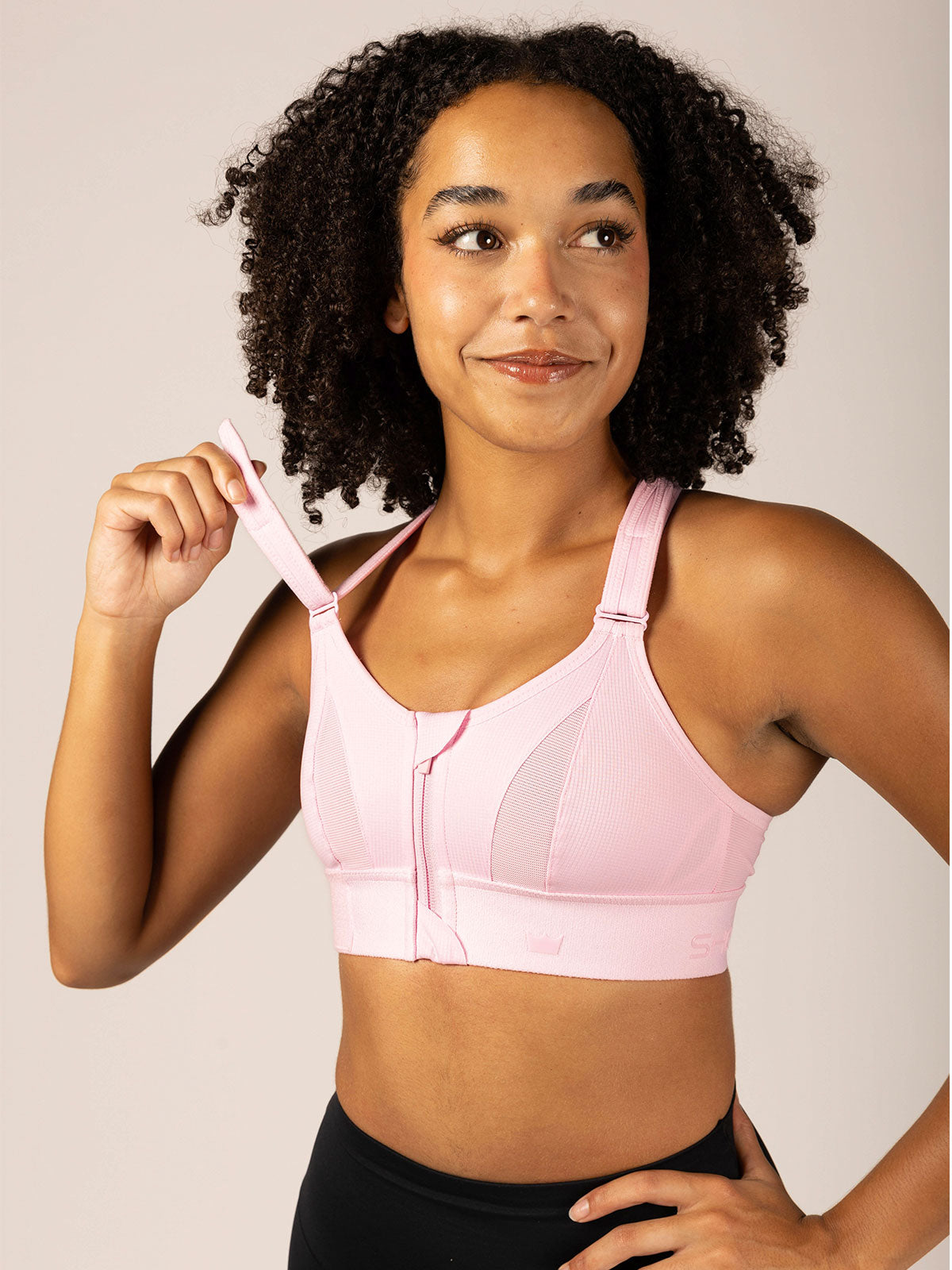 Fit check in the Compact Comfort Sports Bra + Rainbow Splice No