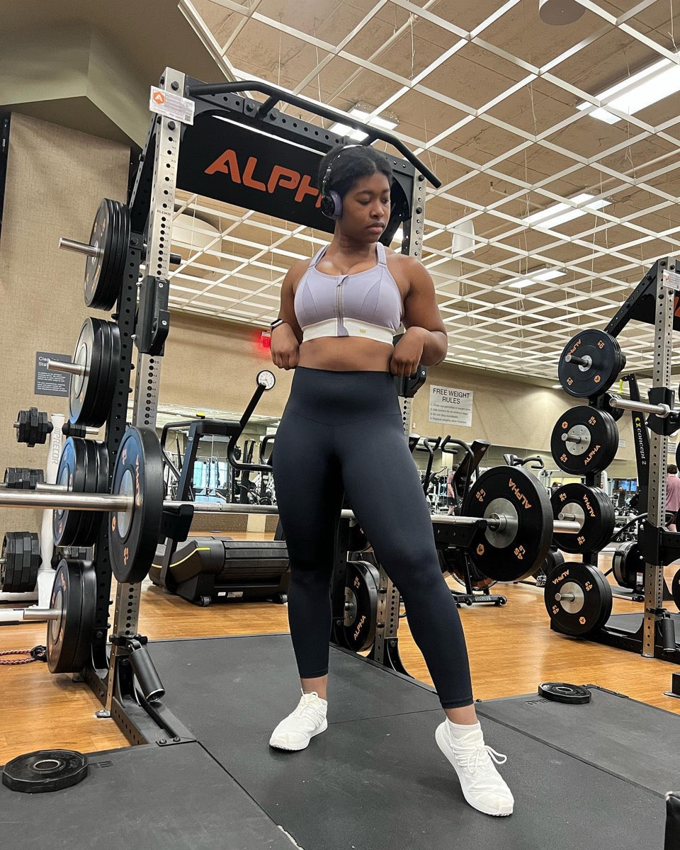 Creator wearing SHEFIT in the gym