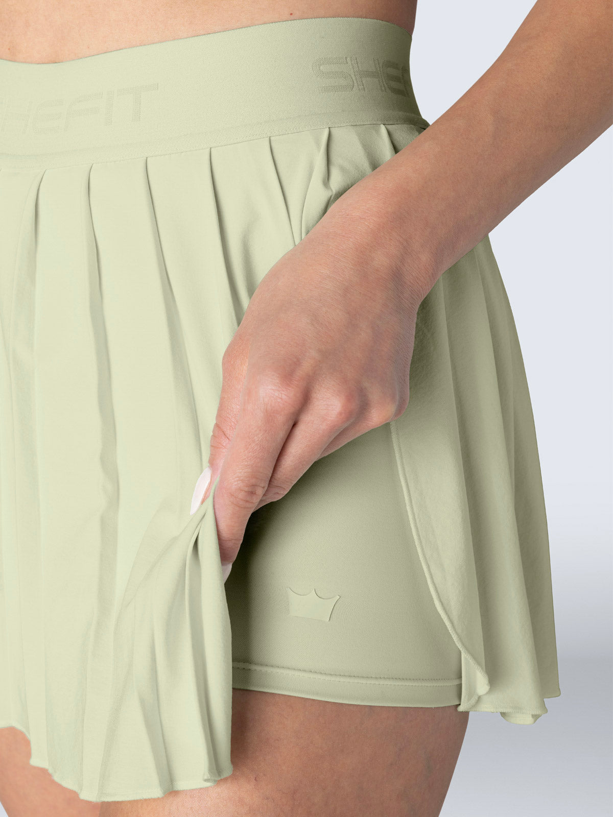 Summer Pleated Skirt - Pastel Lime