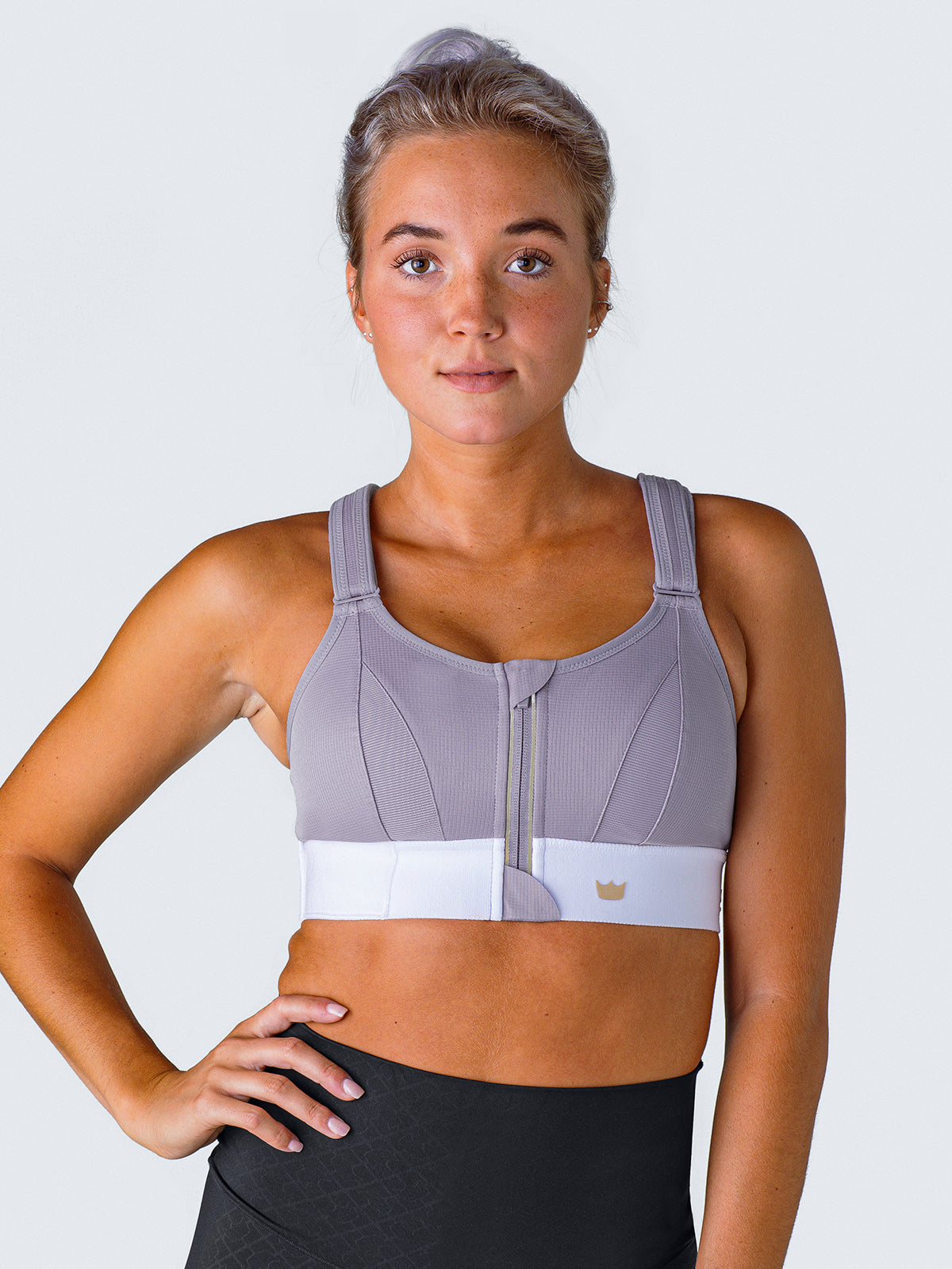 New SHEFIT Tie Dry Ultimate Sports Bra 6 LUXE High Impact Zipper Adjustable  PADS