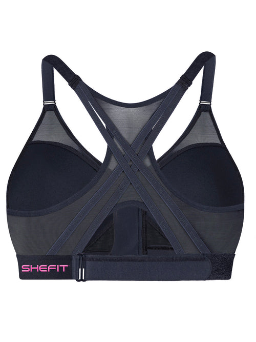 Exhilarate Sports Bra - Black and Pink