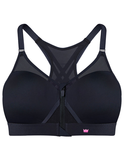 Exhilarate Sports Bra - Black and Pink