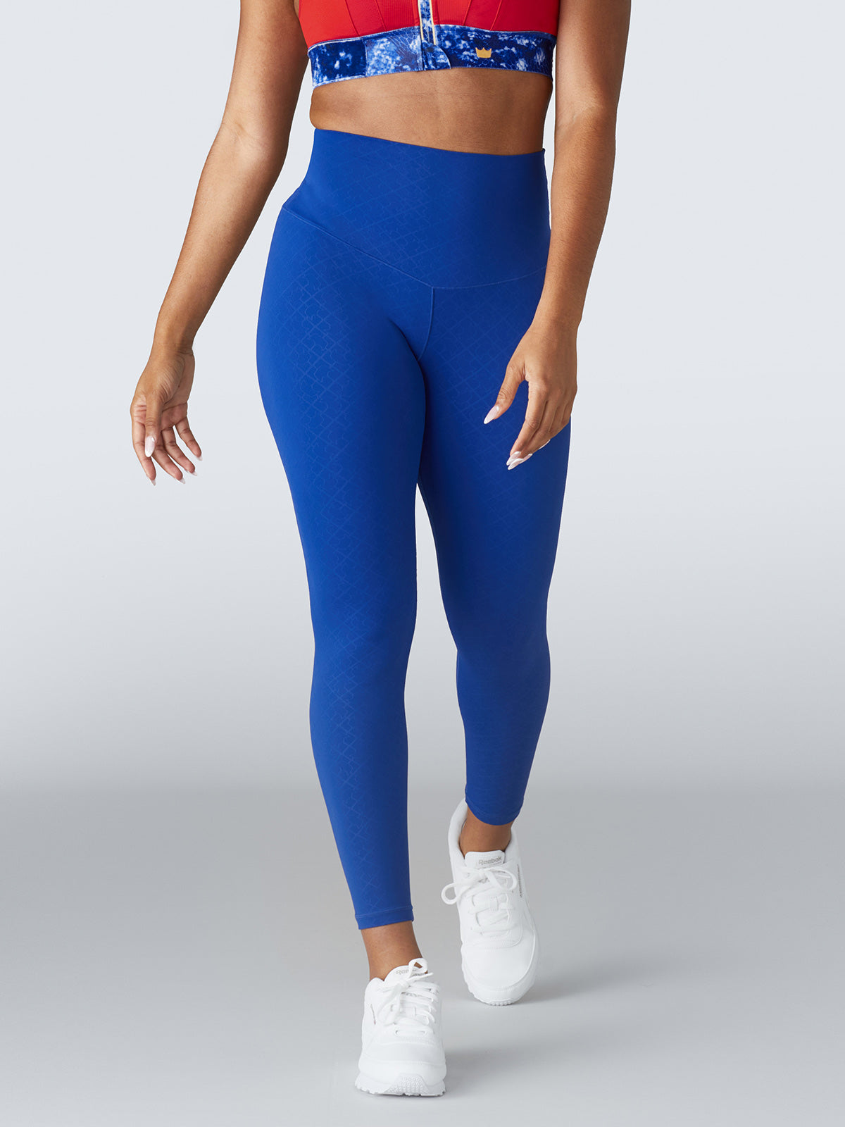 Pop fit women's blue and black leggings size M – Solé Resale Boutique