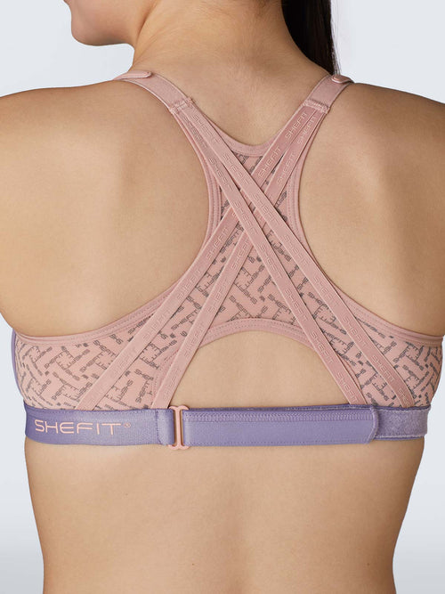 Exhilarate Sports Bra - Dusty Violet & Rose