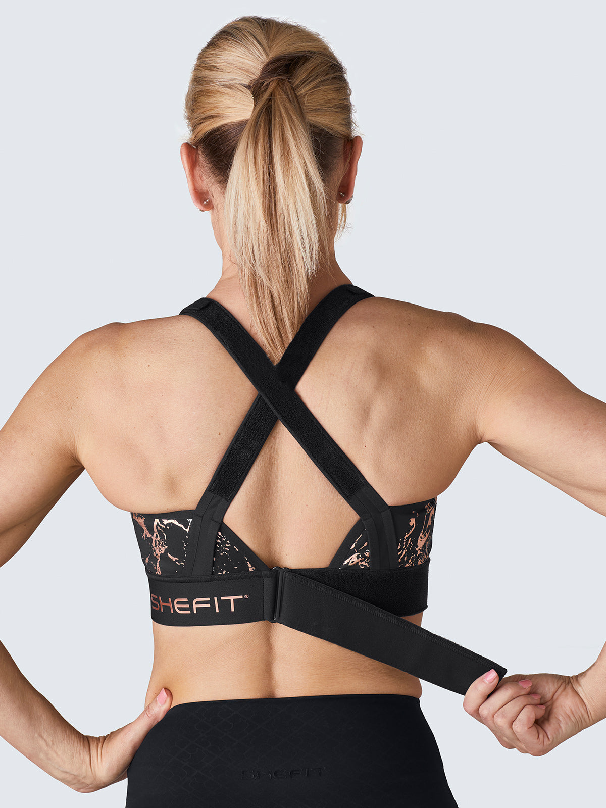 SHEFIT 3 Luxe Black High Impact Ultimate Sports Bra Fully Adjustable Straps  3X