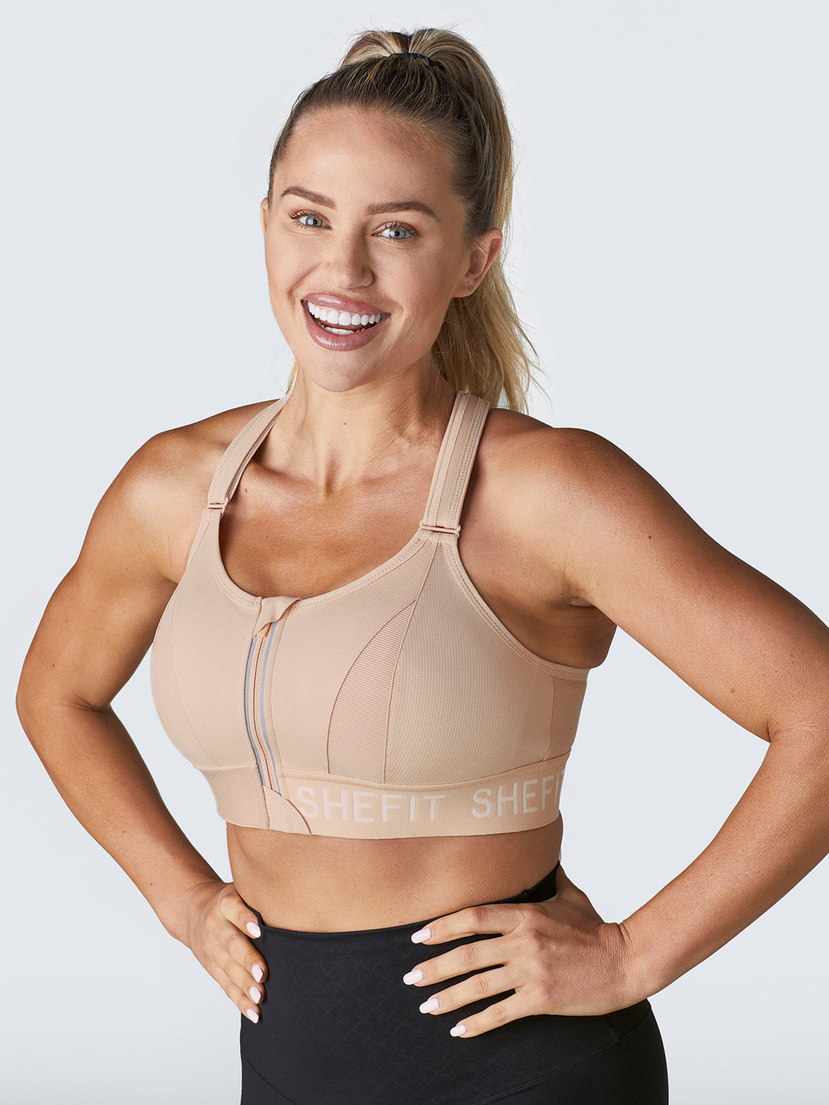 SHEFIT Sports Bra Flex Medium Impact Navy and Pink 1Luxe Multiple Size XL -  $60 - From Vee