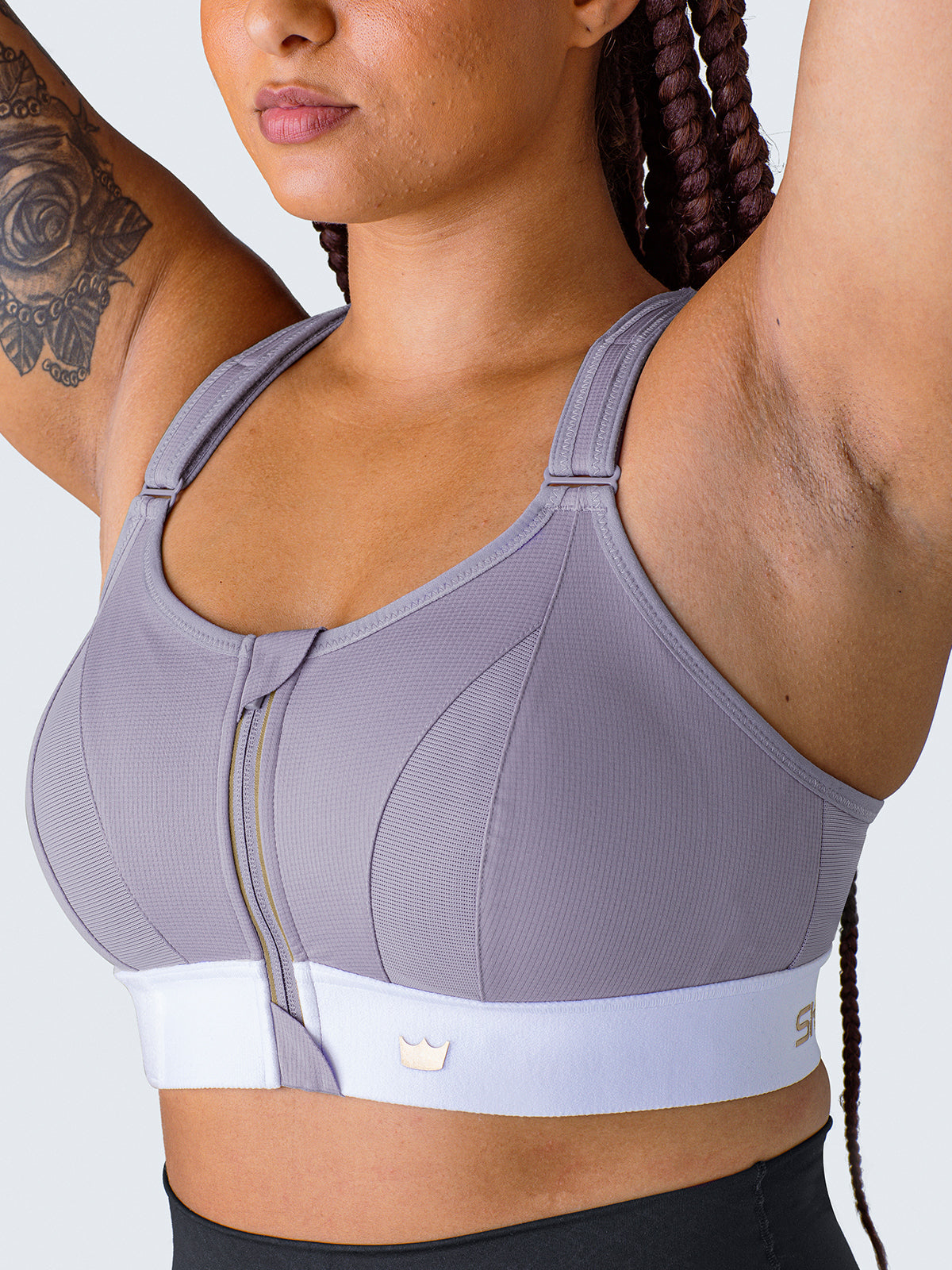 Pro-Fit Seamless Sport Bra Size Small Style Racer Back Wash Off Gray