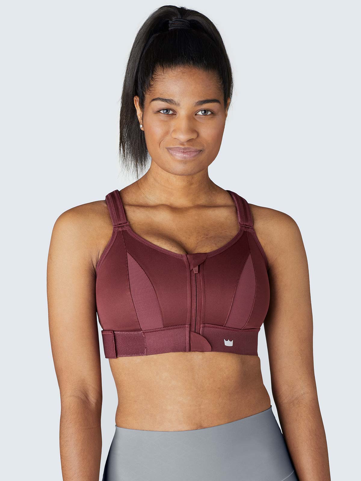 Women Padded Sports Bra Wirefree High Impact Crop Top With