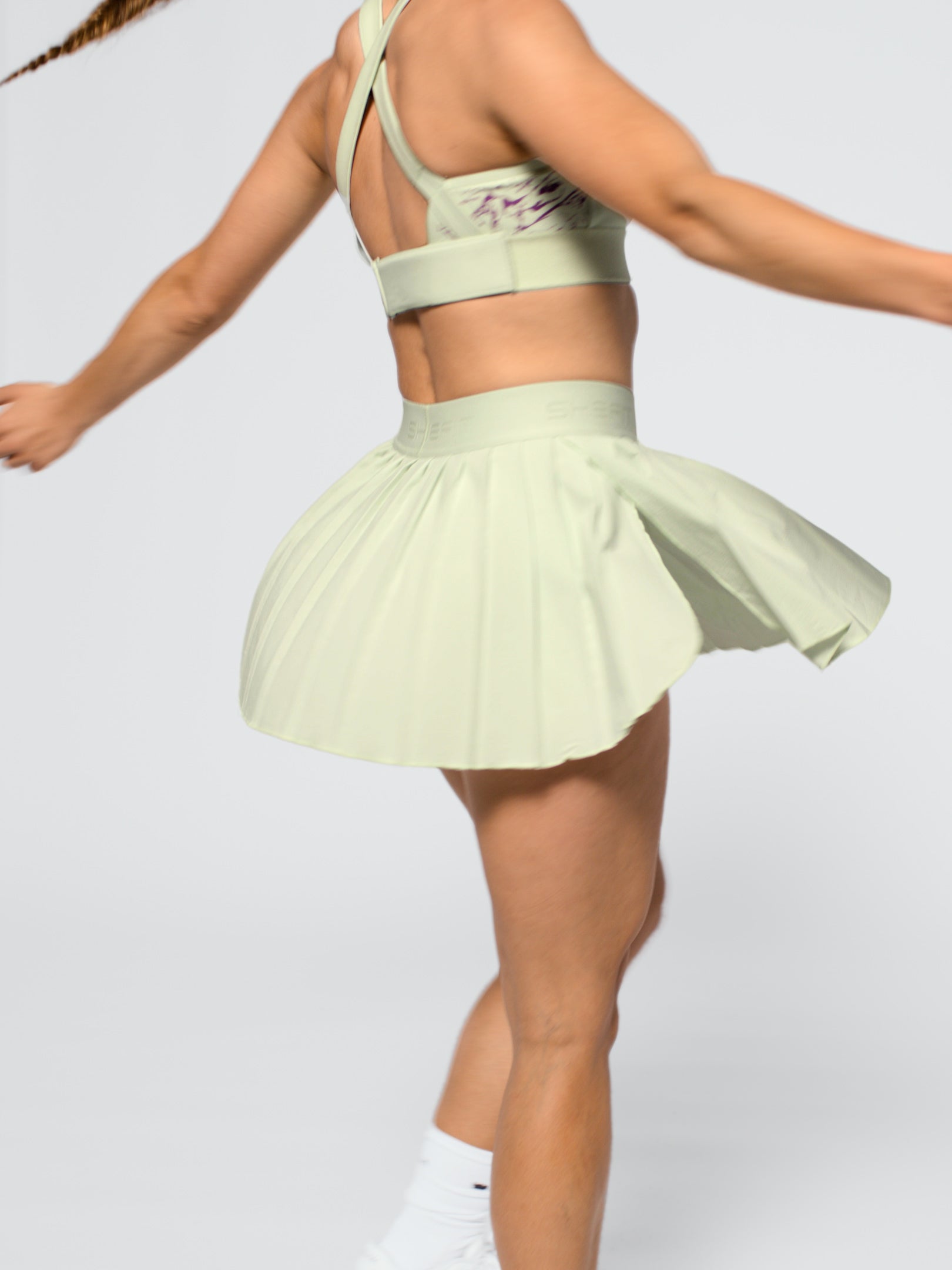 SHEFIT® | Pleated Skirt - Lime